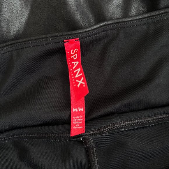 SPANX Sequin Faux Leather Leggings - Picture 9 of 9